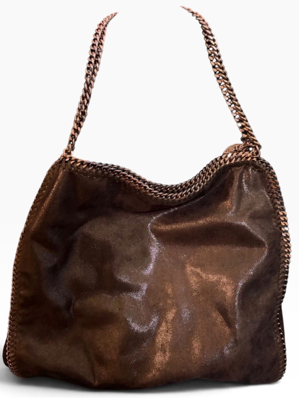 Stella McCartney Black Falabella Shaggy Deer Shoulder Bag